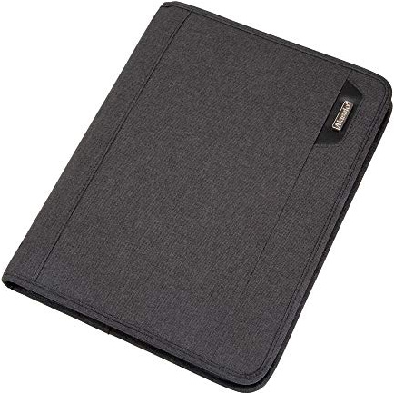 Alassio 30119 - Cartellina in organo A4 OLBIA in nylon, per conferenze, con scomparto per tablet, formato A4, meccanismo per raccoglitore ad anelli, 6 scomparti per biglietti da visita e 2 passanti