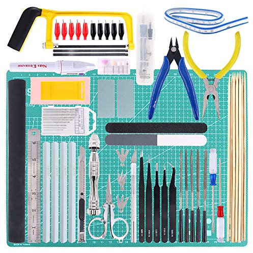 Keadic 87 Modellbauwerkzeug,Modellbau Werkzeug Set,Bastelwerkzeug, Werkzeuge Kraft Handwerk,Gundam Modeler Grundwerkzeuge Hobby Werkzeug Sets, Basic Tools für Auto Modell Bausatz DIY Reparatur