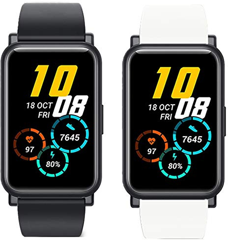 LvBu Armband Kompatibel Für Honor Watch ES, Sport Silikon Classic Ersatz Uhrenarmband Für Honor Watch ES Smartwatch (Weiß+schwarz)