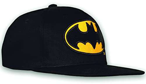 Logoshirt®️ DC Comics I Batman I Logo I Snapback Cap I Kappe I Damen & Herren I Bestickt I verstellbar I schwarz I Lizenziertes Originaldesign