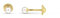 Amberta Allure Damen Ohrstecker mit Perle aus 9K Gold: 9-Karat Perle Ohrringe für Frauen - 3-3.5 mm