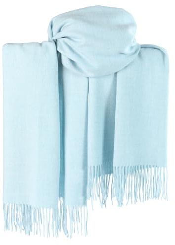 London Scarfs Cashmere Scarf Pashmina Shawls and Wraps for Women Warm Winter More Thicker Soft Scarves (Thick Cashmere Baby Blue)