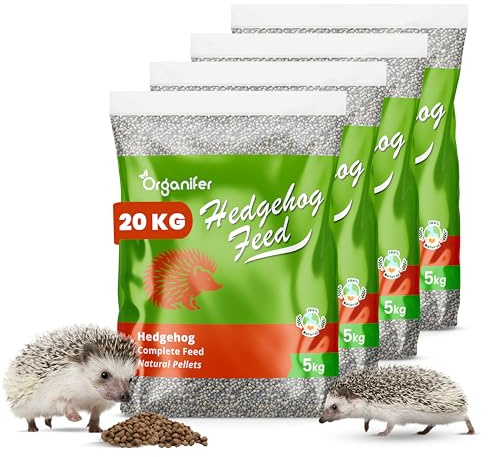 Nourriture pour Hérisson (20 Kg) - Teneur Élevée en Protéines, Riche en Graisses - Équilibre Parfait Entre Calcium Et Phosphore - Prévention MBD - pour Toutes Les Saisons - Organifer
