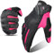 Guanti da Moto in Maglia Traspirante Touch Screen Protezione Antiscivolo per Donne Motocross BMX MTB Corsa su Strada (Rosa, S)
