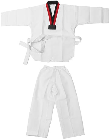 Keenso Barn Karate Uniform, 130 Cm Karate GI Studentuniform för Kampsportutbildning