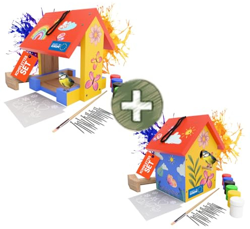 Eli® Vogelhaus Bausatz für Kinder aus Kiefernholz inkl. Nägel zum bemalen