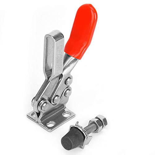 Sauterelle de Serrage Pince à Clamper en Acier Inox 304, 280KG, Pince Loquet à Levier Horizontale - Fixation Stable, Poignée Antidérapante, Usage Industriel