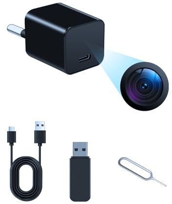 Cámara mini oculta, cámara de vigilancia doméstica compacta HD 1080p para interiores, cámara portátil para niñeras,con detección de movimiento,adecuada para vigilar niños,ancianos y oficinas,sin Wi-Fi