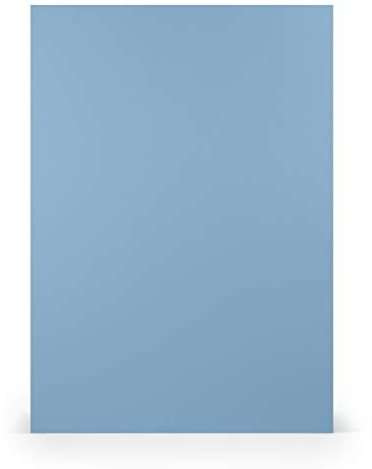 PAPERADO Lot de 25 feuilles de papier cartonné DIN A4 - Bleu foncé ondulé Bleu clair 160 g/m² - Papier pour bricolage de 29,7 x 21 cm - Pour dessin, bricolage et impression