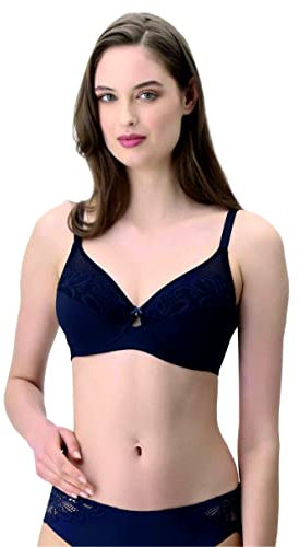 LEPEL 1 Pezzo Reggiseno Donna 461 Allure con Ferretto in Morbida micrifibra - Coppa B - C - D, Nero 4C