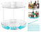MXTIMWNA Especiero Giratorio 23cm, 360° 2 Pisos Organizador Especias Lazy Susan Despensa, Cocina Giratorio Estante de Plástico, Incluye 5pcs Pinzas para Sellar Alimentos,para Cosmético,Armario,Baño