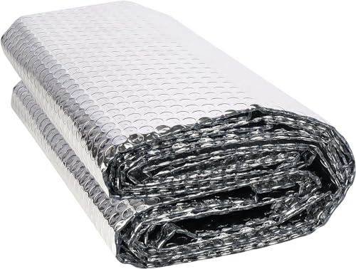Pellicola isolante in alluminio riflettente, pellicola isolante per radiatori, pavimento e parete, isolamento del tetto, pellicola isolante per ritenzione del calore, 1,2 m x 3 m