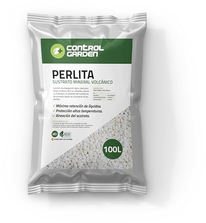 Control Garden Perlita 100L | Tierra para Plantas y Cultivos Interior y Exterior | Sustrato Natural para Semillas | Fabricado en España