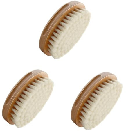 minkissy 3stücke Bequeme Ovaler Waschbürste Wolle Vielseitige Duschbürste Haarreinigung Und Für Empfindliche Kopfhaut Für Kleinkinder Weißer Khaki