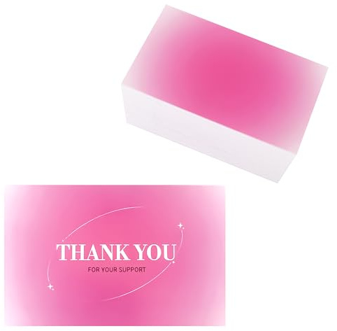 ITZAMNA Tackkort för ditt stöd uppskattning förpackning insats detaljhandels rosa gradient paket med 100