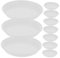 Mikikit 12 Piezas Plato de Drenaje para Macetas Bandeja Redonda de Plástico para Plantas Plato Resistente para Bonsáis y Decoración de Jardín para Interior y Exterior