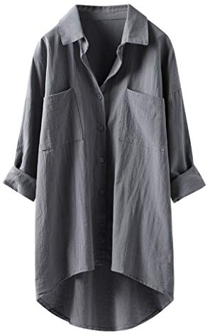 Chemise Femme Chic et élégant Tunique Voile Chemise Rose Femme Jeans Hawaienne Noel Bouton Pression Fleurs Surchemise en Lin Blanche Chemisier Grande Taille XXL