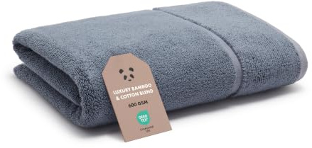 Panda® Bamboo Towel | Soft & Fluffy Organic Bamboo & Cotton | Super Absorbent & Quick Drying | Perfect for Sensitive Skin (Ink, Bath Towel)