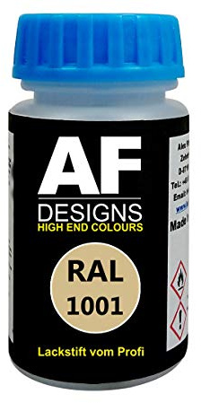 Alex Flittner Designs Penna per ritocchi RAL 1001 BEIGE opaco opaco 50ml ad asciugatura rapida Acrilico