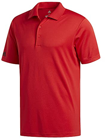 adidas Men's Performance Primegreen Polo Shirt (Short Sleeve) XL Collegiate red