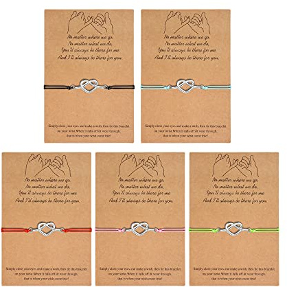 ADRAMATA Braccialetti Amico Set Braccialetto Amicizia Braccialetto Stella Infinito Braccialetti di Coppia Abbinati per Famiglia dei Migliori Amici