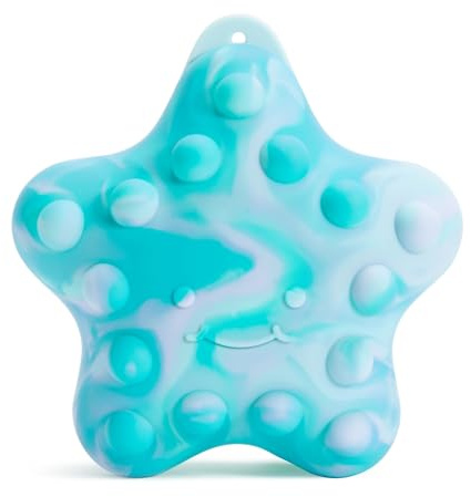 Munchkin® Pop Squish™ Popping Bath Toy - Mould-Free Squeezable SensoryFidget Toy Without Holes | Baby Essentials | Toddlers and Children | Blue