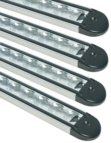 LOADCARE Rail aérien rectangulaire, cordon de protection et embouts, rail d'arrimage de 2 m, en aluminium pour sécuriser le chargement (1)
