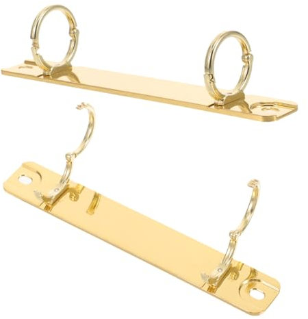 Lurrose 2stücke Binderückenklammern Aus Metall Abnehmbar Für Loseblattbinder Buchbinderücken Notizbuchmechanismus Ersatz-binderrücken Bindeklammern Ringbinderklammern