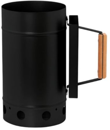 MagiDeal Starter de la cheminée pour Seau de Charbon de Bois Outil de Gril Barbecue Robuste pour Les grillades de Bois et Les barbecues pour Le, Noir
