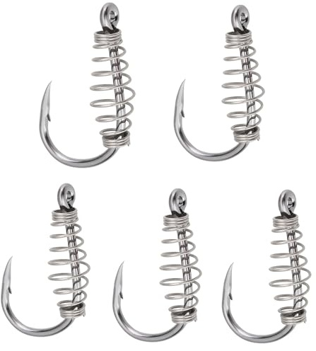 DHER Kohlenstoffstahl Angelhaken Mit Angelbox Verschiedene Größen 100 Stück In 5 Verschiedene Größen # 8-# 12 Mit Löchern Haken Aus Kohlenstoffstahl (A)