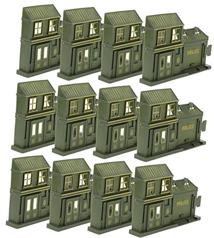 Yardwe 12stücke Mini-polizeistationsmodell Aus Polizeistationsmodell-Dekoration Für Heim Und Schreibtisch Kreatives Miniatur-Ornament Für Landschaftsdekoration DIY-Modell Für