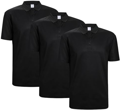 ADUDVLO 3PCS Classic Sports Polo Shirt Men & Women Short Sleeve Mens Polo Shirt Casual Work Sports