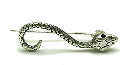 Broche de plata de ley 925 Serpiente A000020