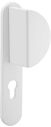THIRARD - Ensemble de Poignées pour Porte d'Entrée Palière Chantilly - Aluminium Laqué Blanc - Aileron Réversible - Carré 7 mm - Entr'Axes 195 mm - Pratique et Esthétique - Blanc