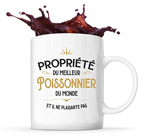 Planetee Mug blanc Propriété du Meilleur Poissonnier