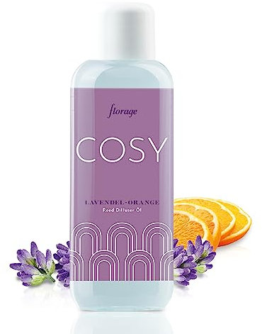 florage Raumduft Nachfüllflasche 500ml LAVENDEL ORANGE für Reed Diffuser Duftstäbchen, Aroma Nachfüller für Stäbchen, Nachfüllpack für Lufterfrischer zum nachfüllen, Raumerfrischer refill