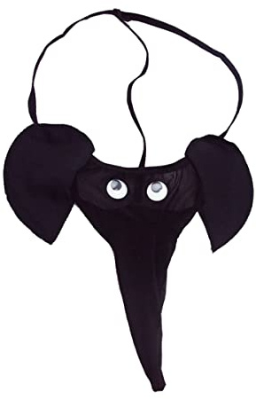 VemeFufu String Sexy Homme Mankini Maillot de Bain G-String Slips Longue U Bulge Poche Hommes Hot Taille Basse sous-Vêtements Taille Unique Noir