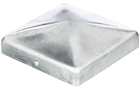 Alberts 843113 Capuchon pour poteau en bois | forme plate | galvanisé à chaud | 120 x 120 mm | kit de 10