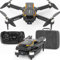 F198 Drone with Camera 720P HD, 90° Adjustable Lens, Foldable Drone for Adult Beginners, WiFi APP, 3D Flip, Auto Hold, Optical Stream Positioning, Waypoint Flight, Carrying Case