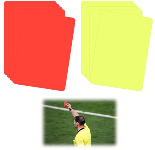 10 Pieces Carton Jaune et Rouge Arbitre, PVC Carton Arbitre Football