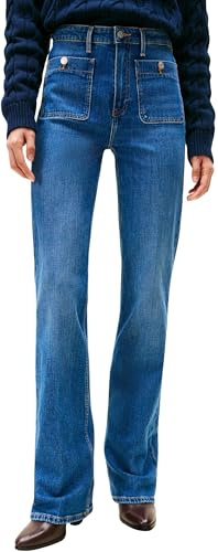 Tommy Hilfiger Vaqueros Mujer FLO Bootcut Talle Alto, Azul (FLO), 32W/29L