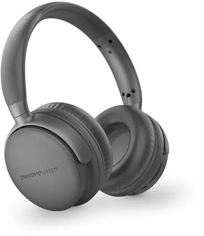 Energy Sistem Power Radio Bluetooth-Kopfhörer (FM-Radio, 45 Stunden Akku, MicroSD-MP3-Player, Deep Bass, Ohrpolster aus Proteinleder und elastischem Viscoschaum) (Grau)