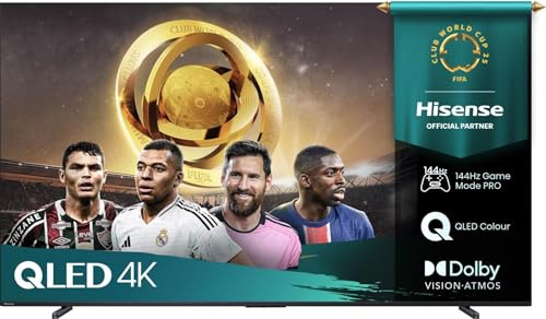 Hisense 100E7Q PRO Fehrnseher,100 Zoll,4K UHD QLED, Smart TV,144Hz Game Mode PRO,Filmaker Mode, AMD FreeSync Premium,AI HDR Upscaler,Built in Subwoofer,Dolby Vision IQ & Atmos,Sprachsteuerung [2025]