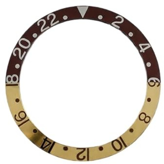 ROUHO 38mm Inserto Bisel Aluminio GMT Anillo Recambio Componente Incrustación Esfera Reloj Inclinada 30,5mm para Rolex GMT-Master II 16710-A1 37.6 * 30.5mm