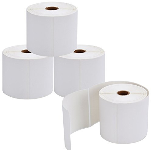 9527 Product 4x6 Direct Thermal Shipping Labels for Zebra 2844 ZP-450 ZP-500 ZP-505,Blank,450 Labels/Roll, 1 Core,Total 4 Rolls