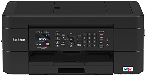 Brother Wireless All-in-One Inkjet Printer, MFC-J491DW, Multi-function Color Printer, Duplex Printing, Mobile Printing,Amazon Dash Replenishment Enabled, Black, 8.5 (MFCJ491DW)