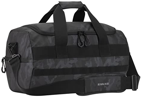 RIVACASE Moderne Sporttasche Tarnfarben 50 Liter - Fitnesstasche aus hochwertigem, wasserabweisendem Material mit PU-Laminierung – Reisetasche mit viel Stauraum – ideal für Sport und Freizeit