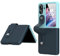 COQUE Étui pour Oppo Find N2 Flip, de téléphone Ultra Fine Tout Compris avec Support vidéo pour Bracelet, de téléphone Pliable pour Oppo Find N2 Flip-Bleu-Noir