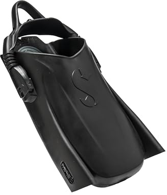 SCUBAPRO Modular Fin System for Snorkeling and Scuba Diving, Open Heel Boot-Fit Pocket, Black, L