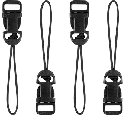 Yuanchu 4Pcs Quick Release Camera Strap, Black QD Loops Connector Adapter Easy Release Camera Strap for DSLR SLR Point-and-Shoot Small Mirrorless Cameras Strap Eyelet Sling Belt